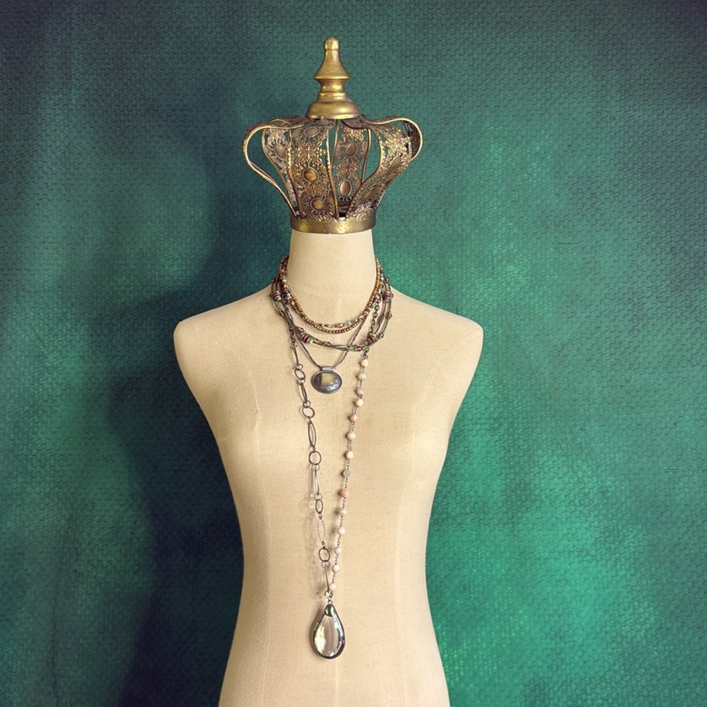 Lula N Lee and two other assorted seed beaded necklace